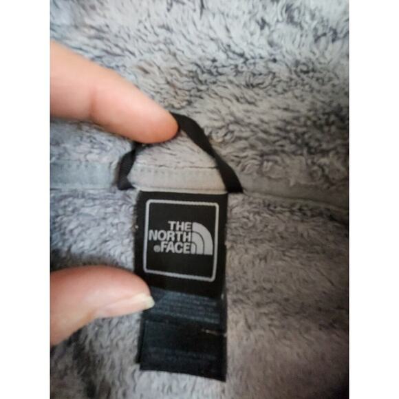The North Face womens sz Med. fleece jacket full zip gray pink zip pockets - Picture 3 of 13